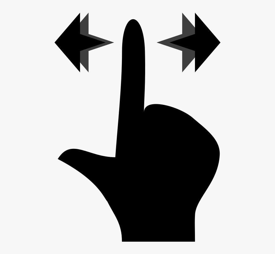 Hand Finger Action - Click And Drag Symbol, Transparent Clipart