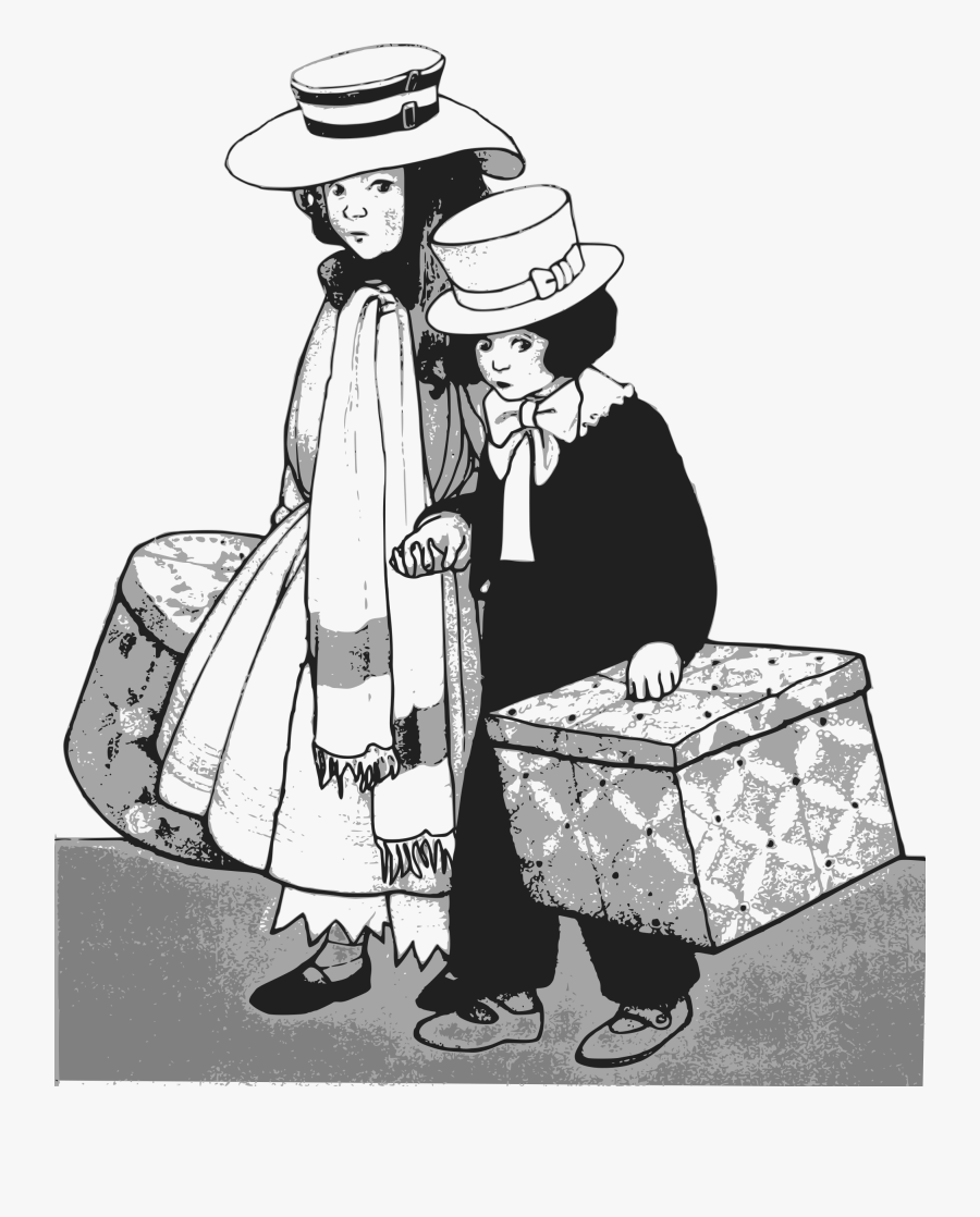 Human Behavior,art,joint - Hd Brother Sister Drawing, Transparent Clipart