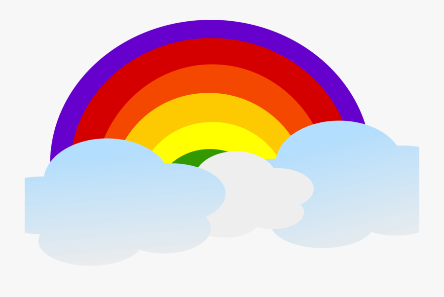 Color Clipart Rainbow Cloud Pencil And In Color Color - Радуга Смайлик, Transparent Clipart