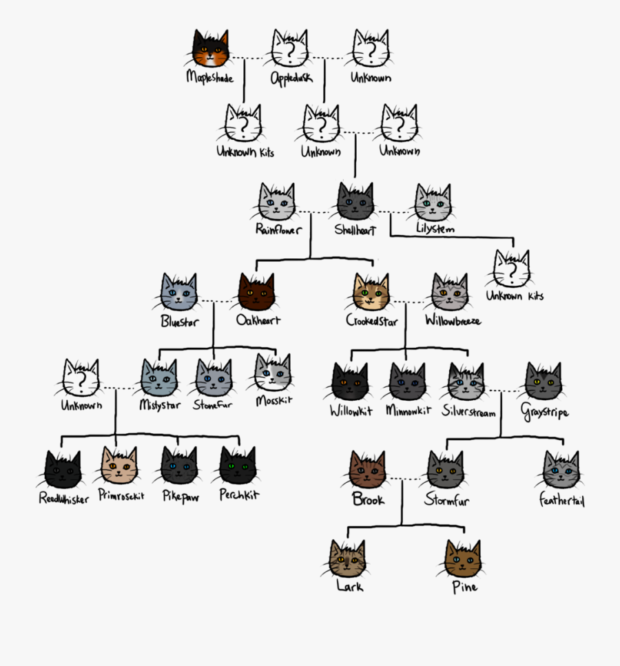 Family Tree Clipart High Resolution - Warrior Cats Firestar Family Tree, Transparent Clipart