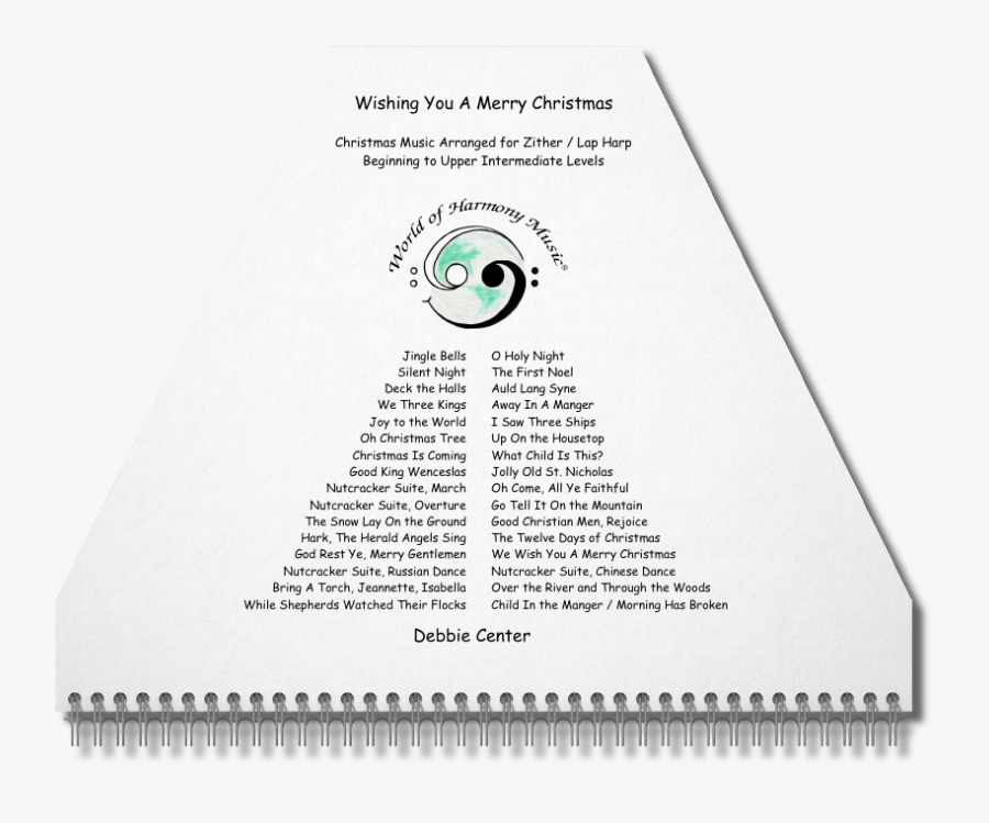 Transparent The First Noel Clipart - Zither And Lap Harp Arranged Music, Transparent Clipart