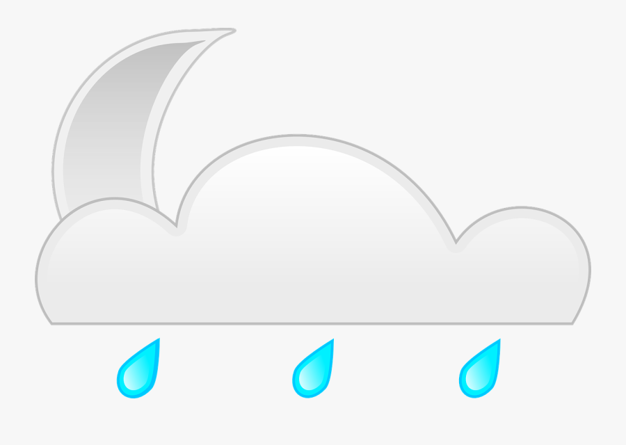 Moon Rain Svg Clip Arts - Rain And Sun, Transparent Clipart
