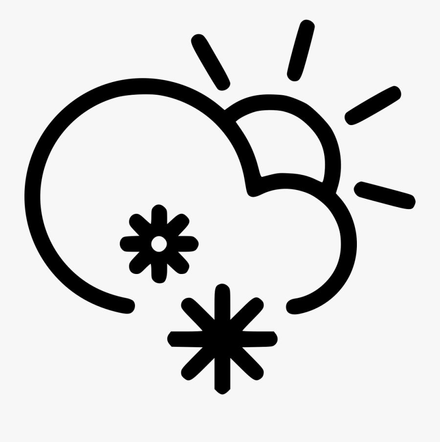 Sun And Cloud Clipart Png Black And White - Clouds & Rain Clipart Black And White, Transparent Clipart