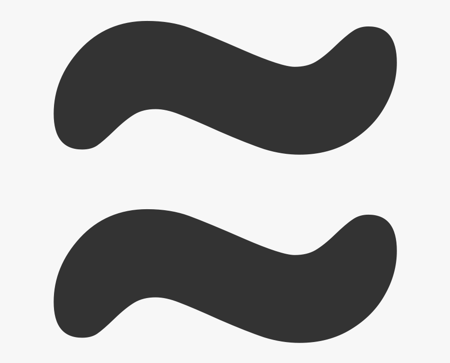 Two Wavy Lines Symbol, Transparent Clipart
