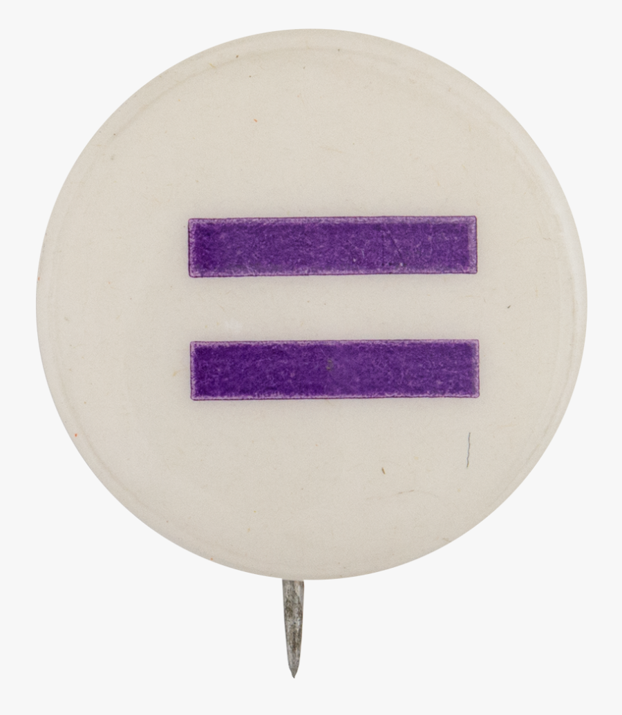 Purple Equals Sign Cause Button Museum - Circle, Transparent Clipart