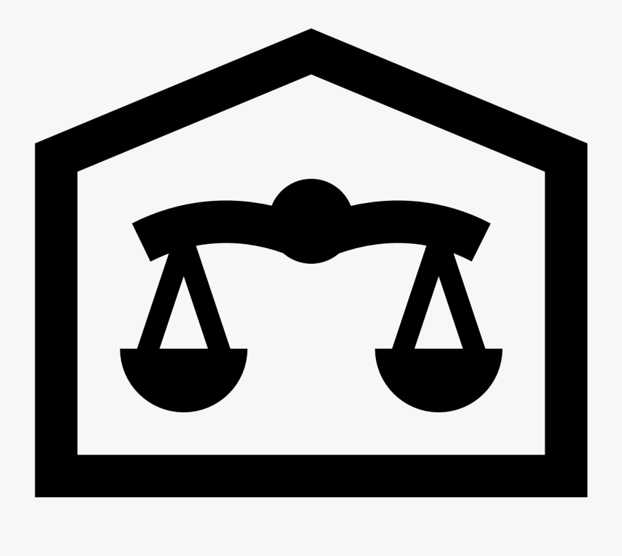 This Icon Represents A Courthouse - Court Room Symble Png, Transparent Clipart