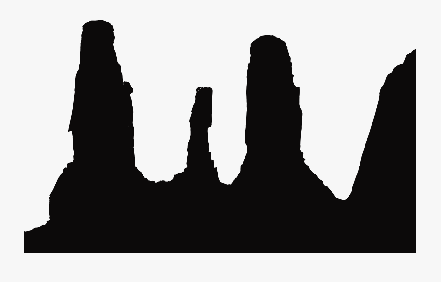 Silhouette,monochrome Photography,hand - Monument Valley, Transparent Clipart