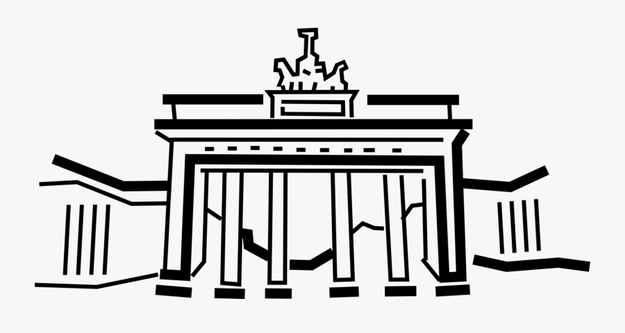 Brandenburg Gate Berlin Vector, Transparent Clipart