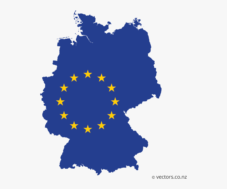 Eu Flag Vector Map Of Germany Clipart , Png Download - Region Saale Unstrut, Transparent Clipart