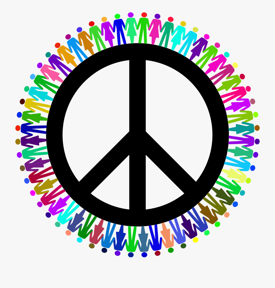 Prismatic People For Mark - Peace Sign, Transparent Clipart