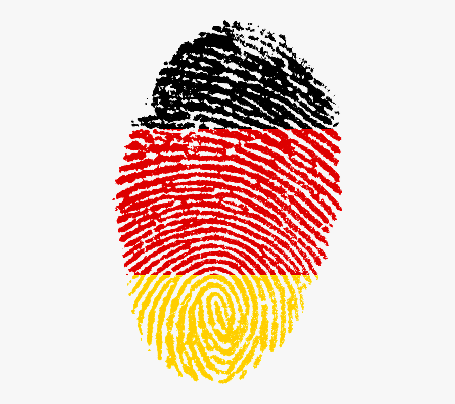 Fingerprint Germany Flag - German Flag Fingerprint, Transparent Clipart