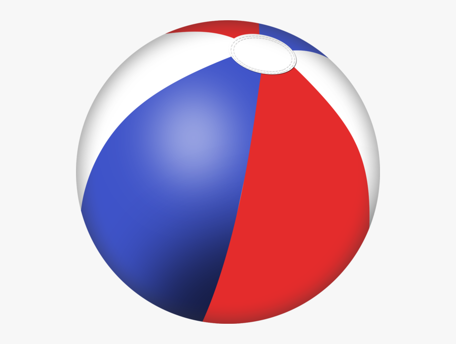 Beach Ball Red And Blue Png, Transparent Clipart