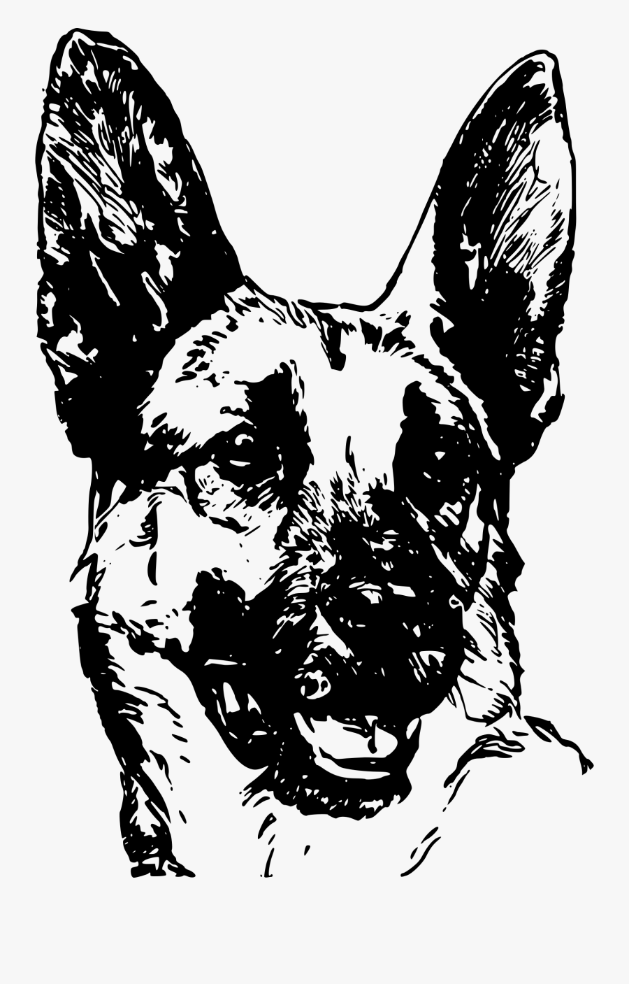 Banner Face Drawing At Getdrawings - German Shepherd Vector Png, Transparent Clipart