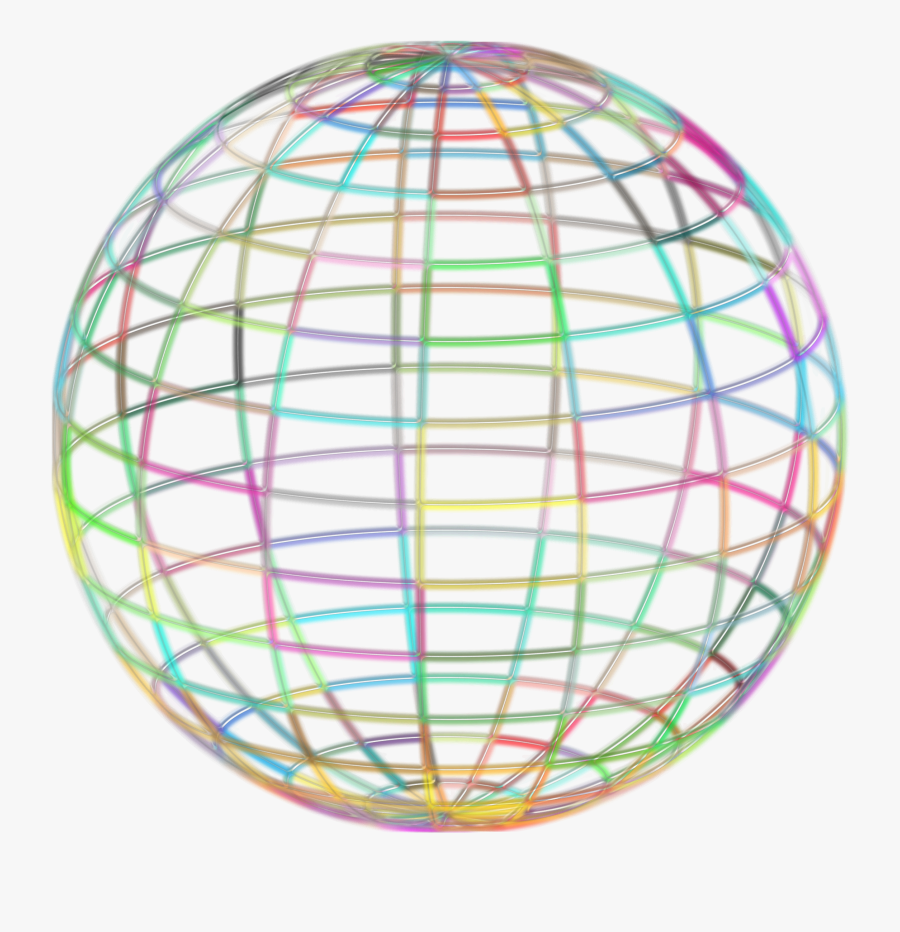 Geometric Beach Ball Wireframe Clip Arts, Transparent Clipart