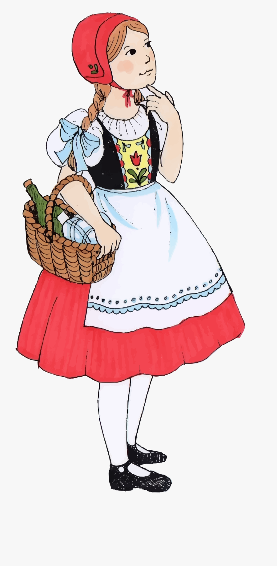 Germany Clipart Cartoon - Little Red Riding Hood, Transparent Clipart