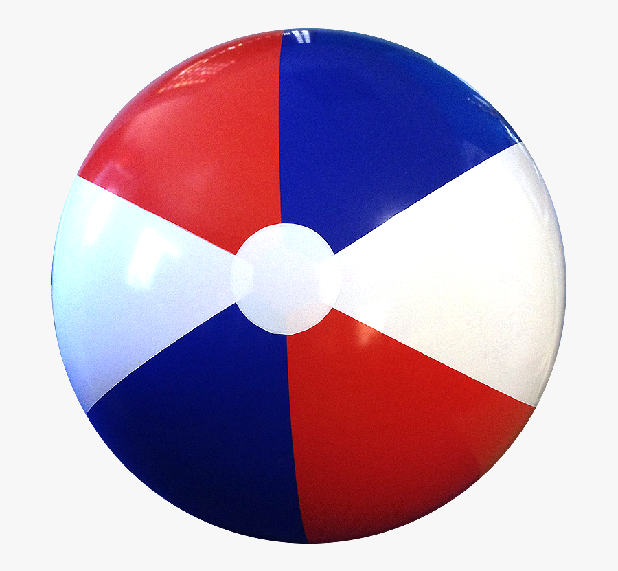 Beachball Clipart Bech - Beach Ball Red And Blue, Transparent Clipart