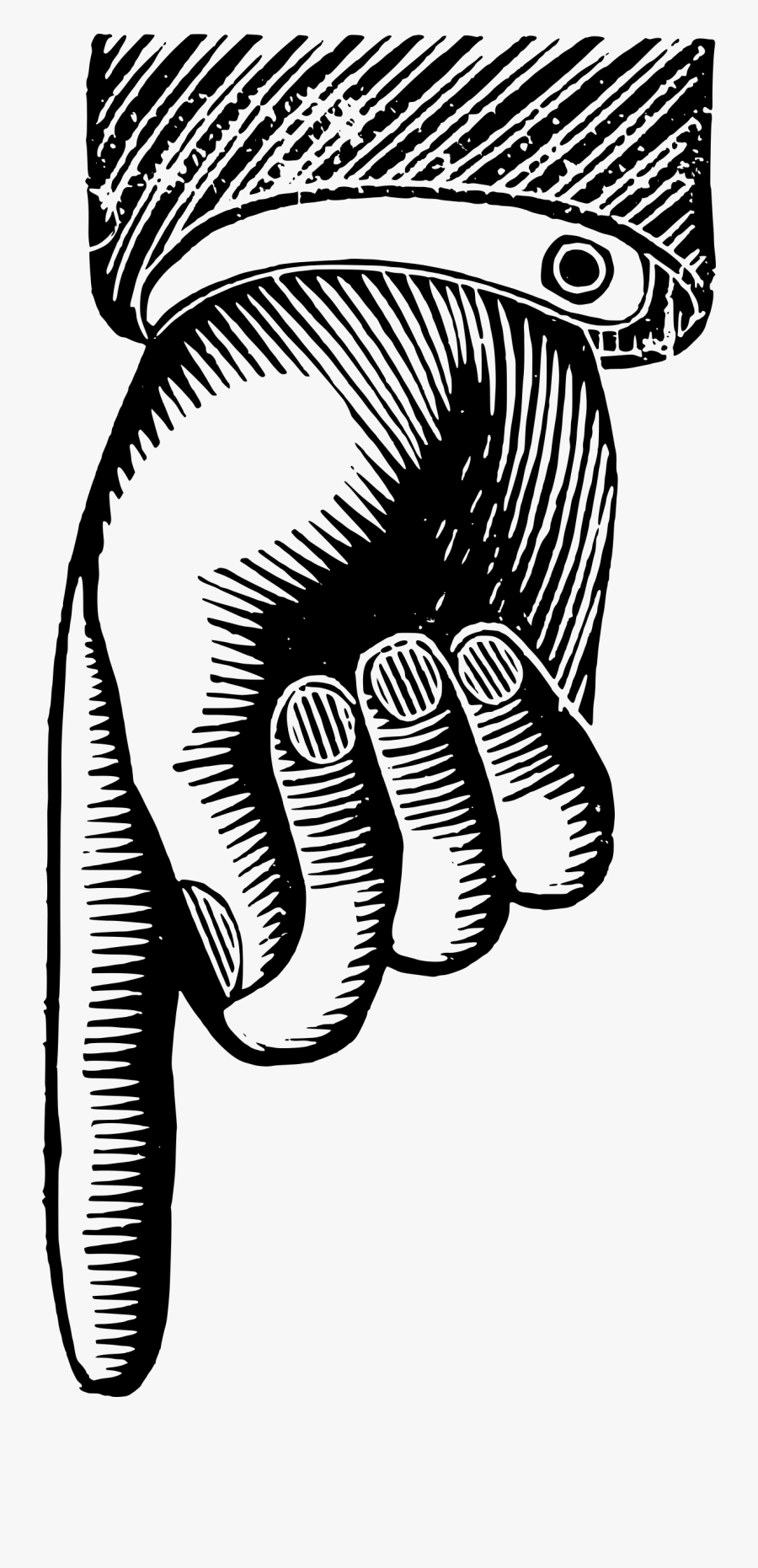 Finger Pointing Down Clipart, Transparent Clipart