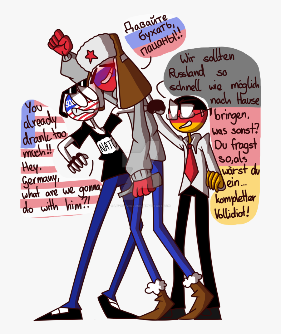 #usa #rusia #germany #countryhumans - Russia X Usa Countryhumans , Free Tra...