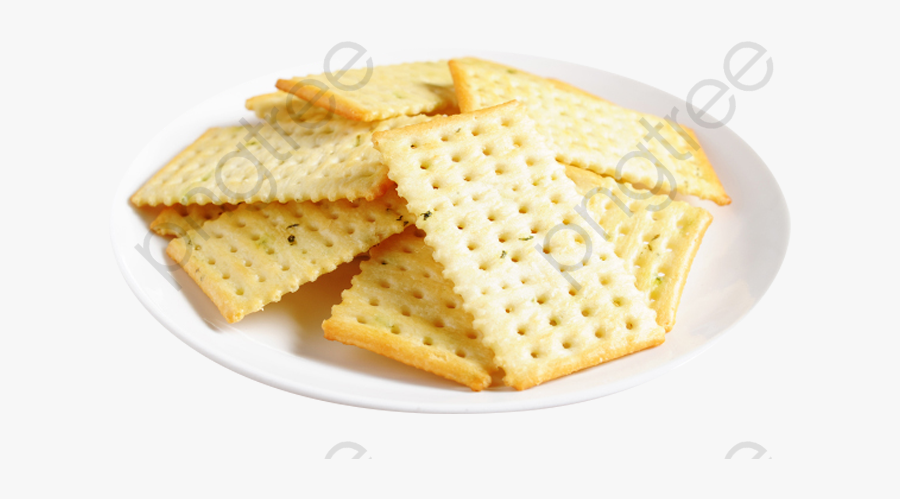 Soda Crackers On The Plate - Graham Cracker, Transparent Clipart