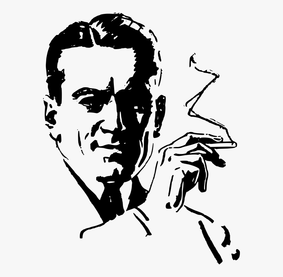 Free Man Smokes A Joint - Guy Smoking Weed Png, Transparent Clipart