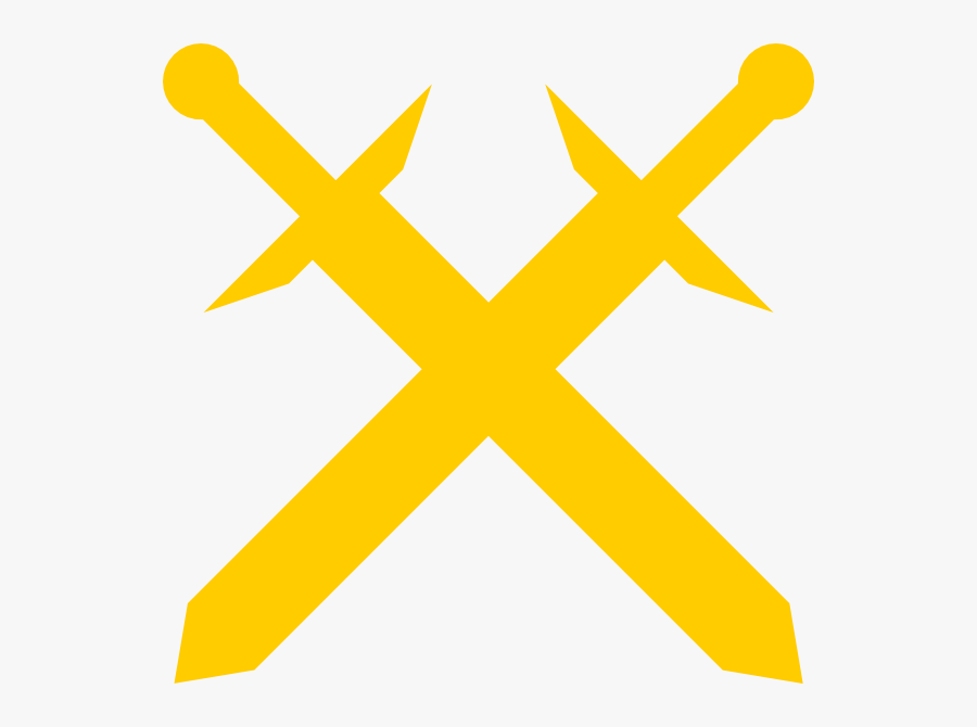 Crossed Swords Black And White, Transparent Clipart