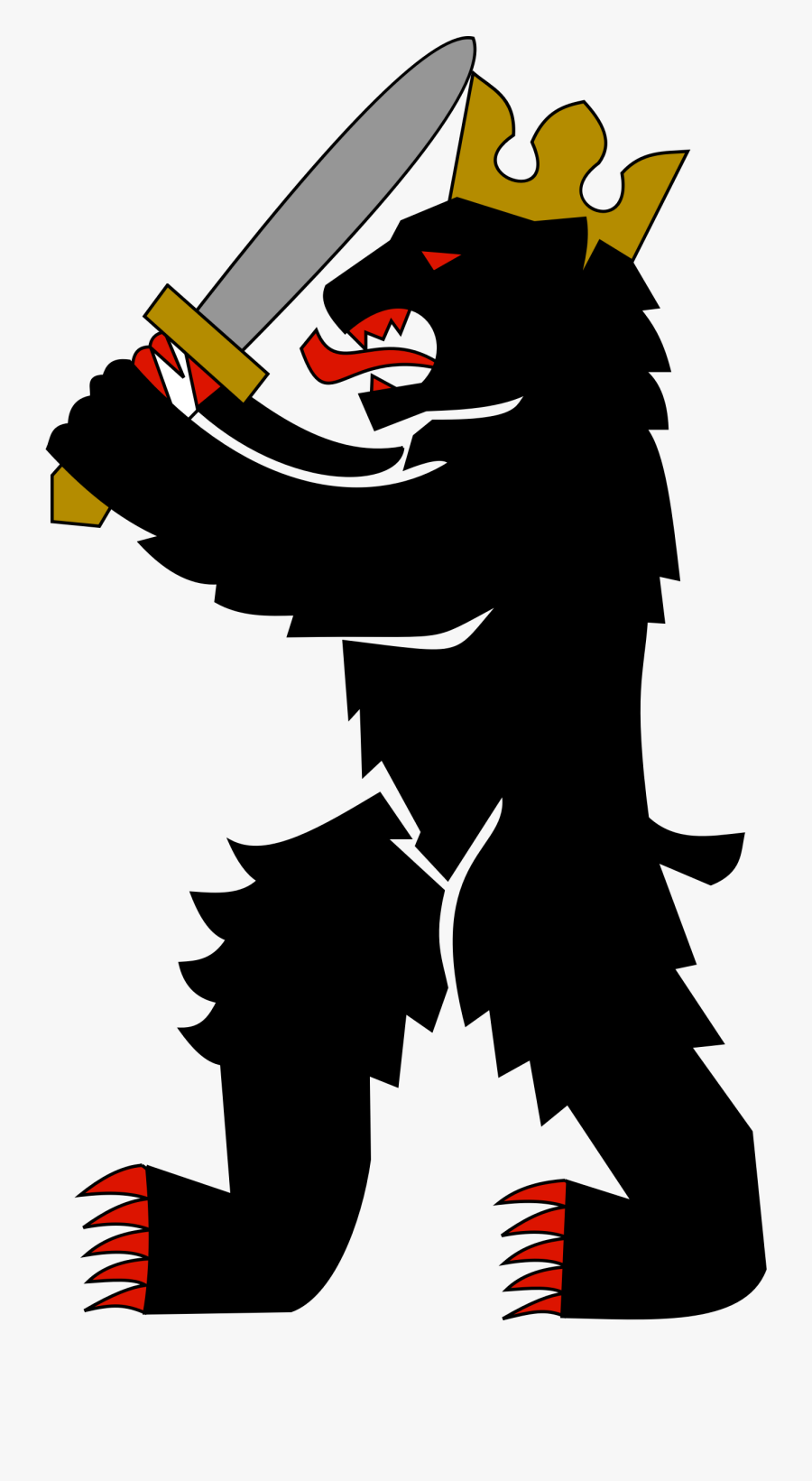 Bear Rampant Png Freeuse Download - Code Of Arms Bear, Transparent Clipart