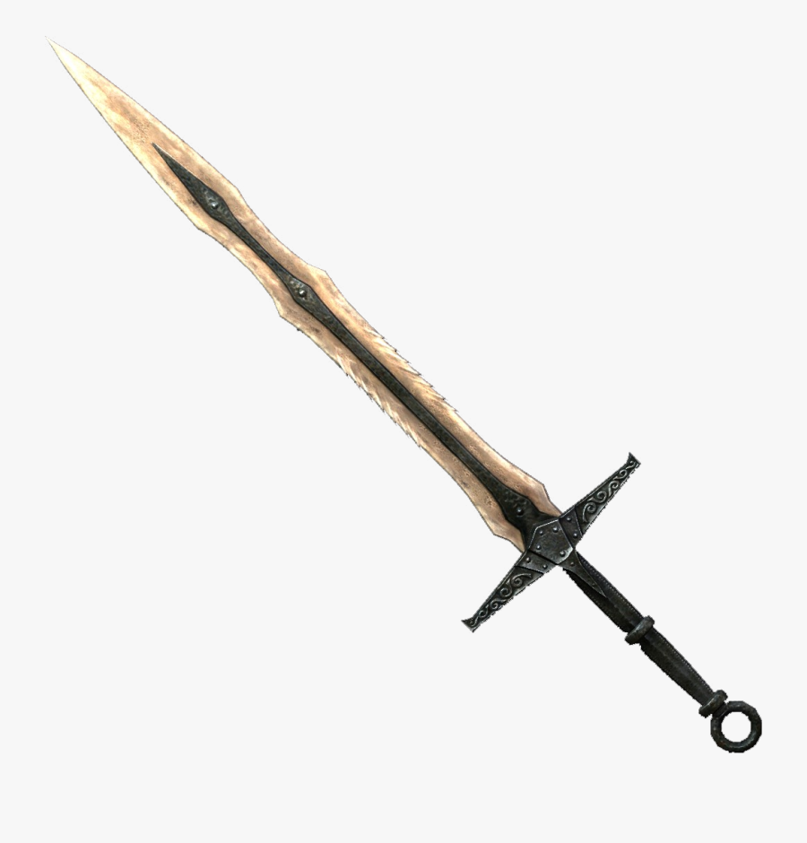 Transparent Swords Clipart - Skyrim Dragonbone Sword, Transparent Clipart