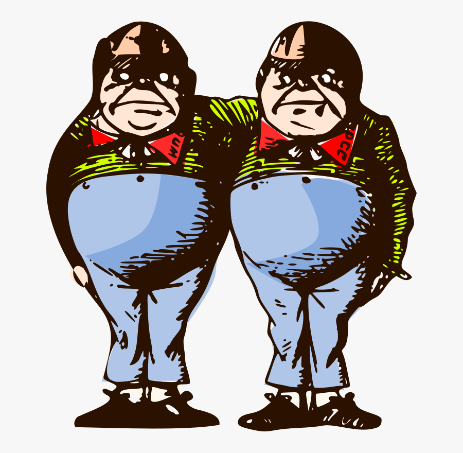 Human Behavior,art,joint - Alice In Wonderland Tweedledee And Tweedledum Png, Transparent Clipart
