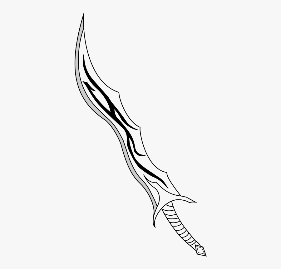 Sword - Anime Sword Drawing Easy, Transparent Clipart
