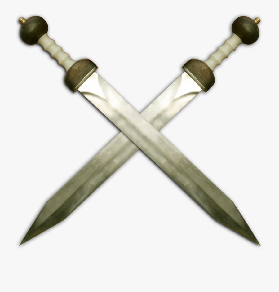 Crossed Gladius Clipart Gladius Gladiator Sword - Crossed Gladius, Transparent Clipart
