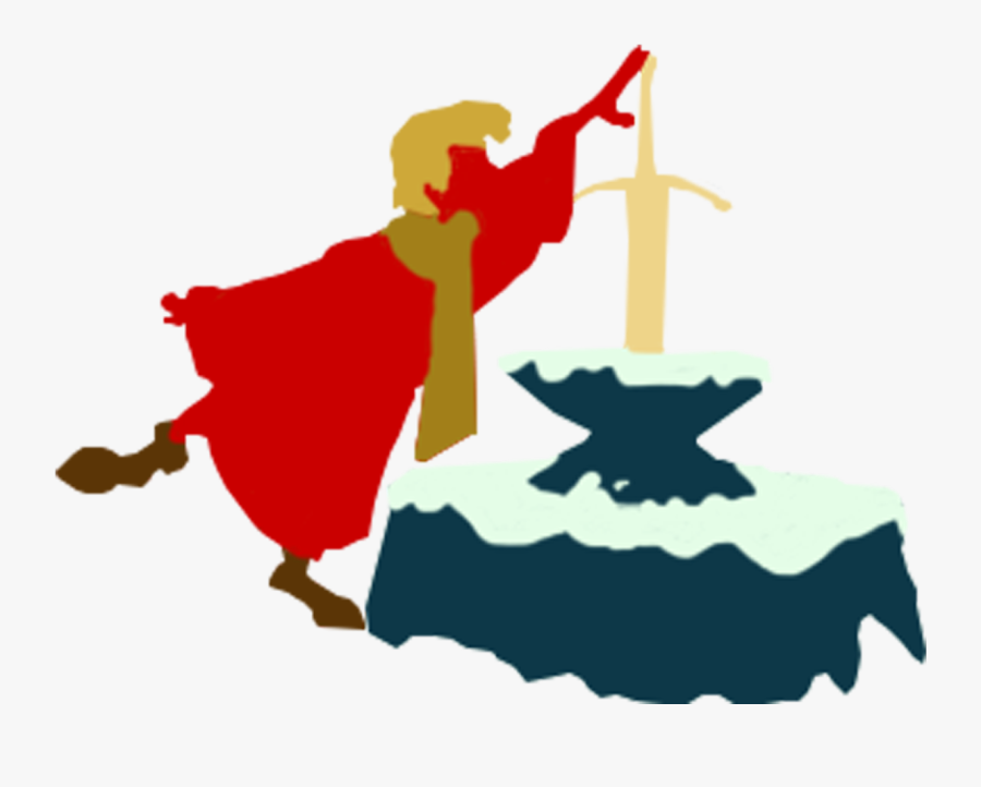 The Sword In The Stone - Sword In The Stone Silhouette, Transparent Clipart