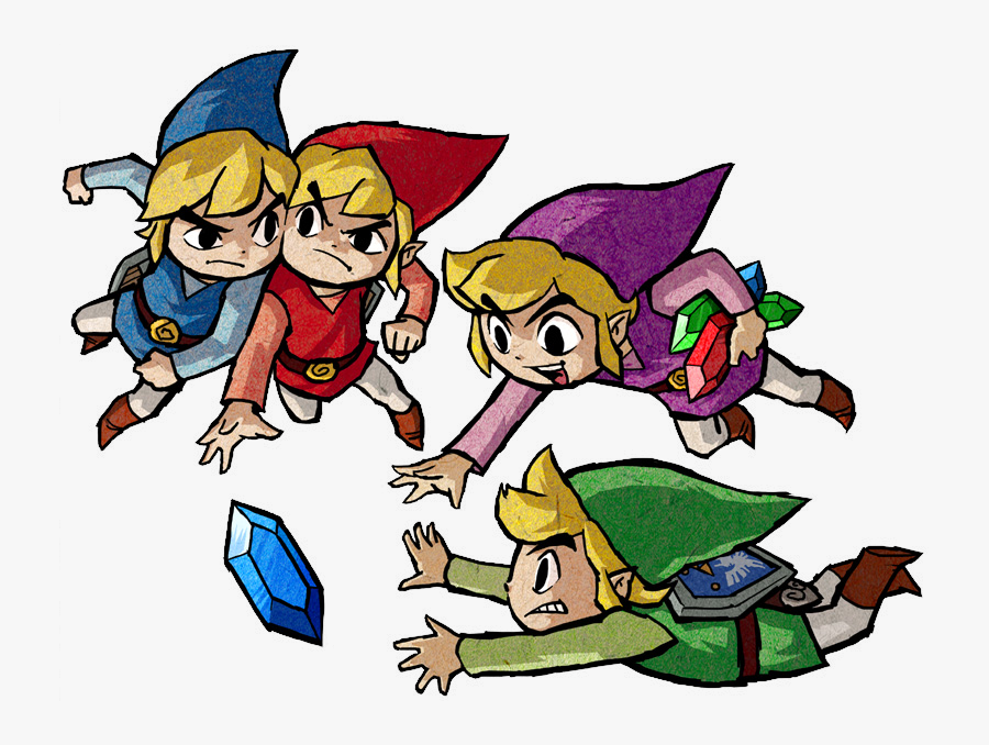 Zelda Clipart Original Link Legend - Legend Of Zelda Four Swords Art, Transparent Clipart
