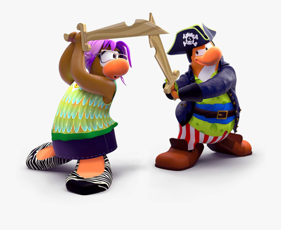 Pirate Penguins With Swords - Club Penguin Island Penguins, Transparent Clipart