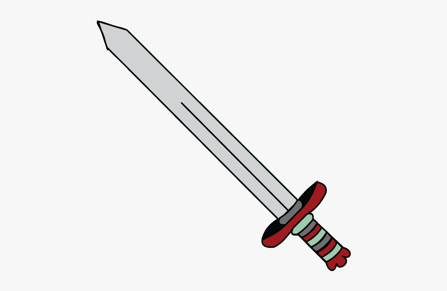 How To Draw Sword - Easy Drawing Of A Sword, Transparent Clipart
