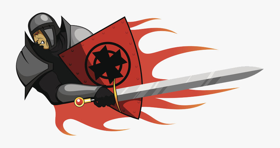 Sword Knight Clip Art - Emblem, Transparent Clipart