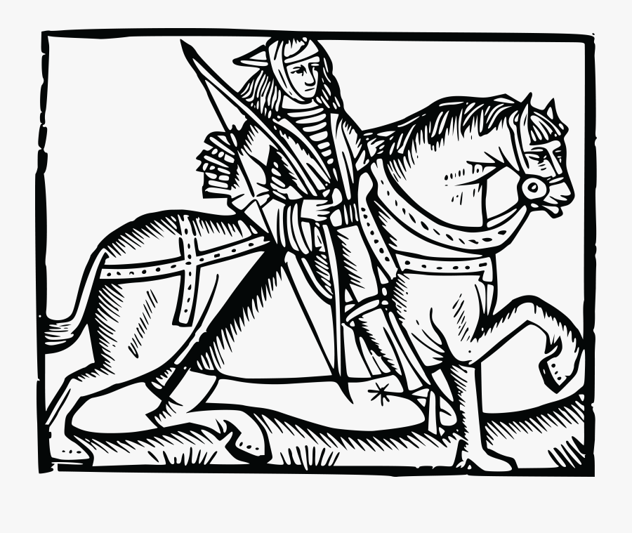 Free Clipart Of A Horseback Knight - Robin Hood 16th Century, Transparent Clipart