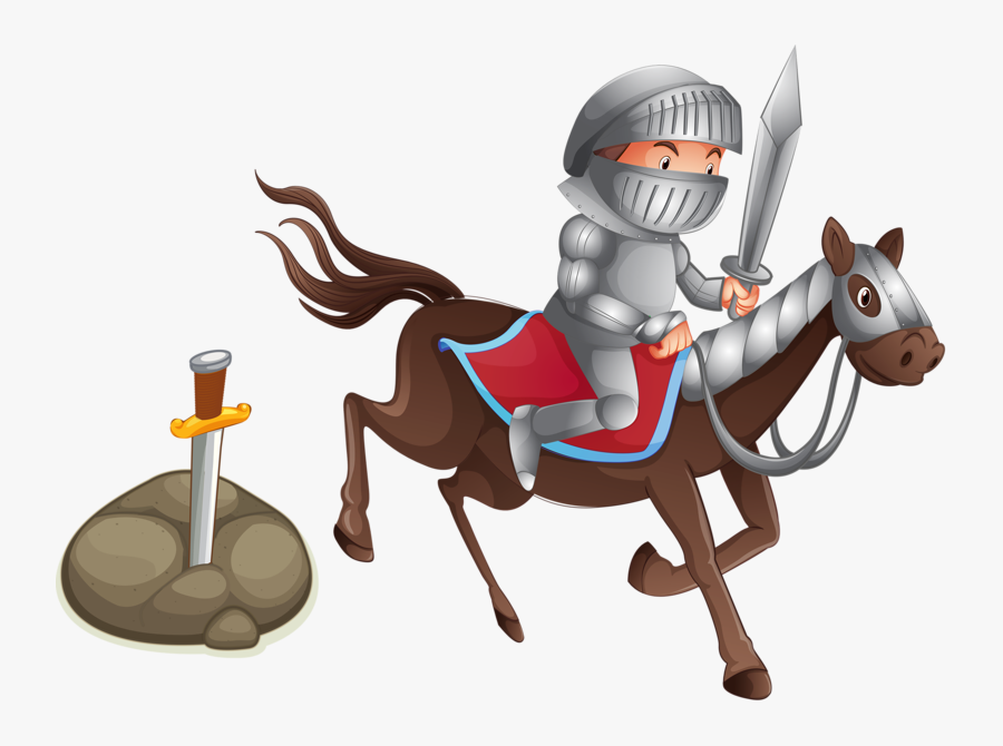 Knight Photography Illustration Cartoon - Cartoon Knight Horse, Transparent Clipart