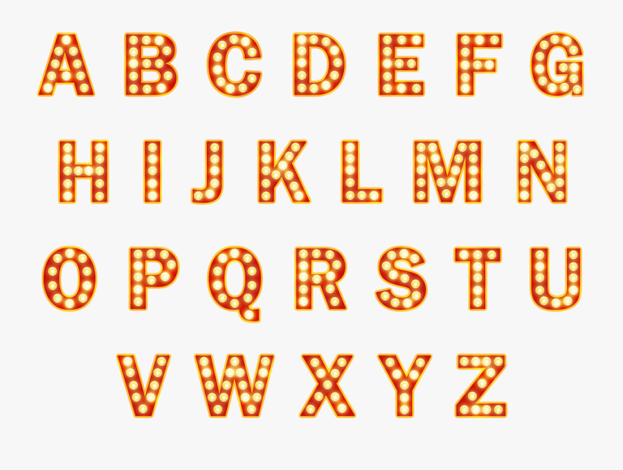 Broadway Letters Font, Transparent Clipart