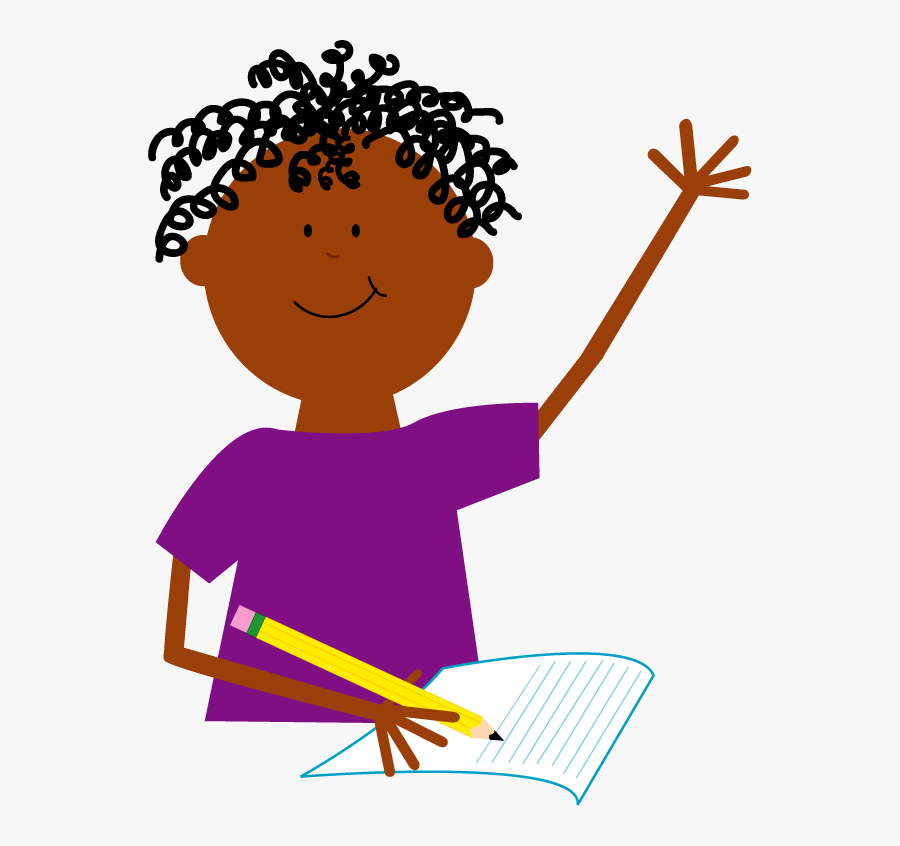 Boy Writing Color Copy - Preschool, Transparent Clipart