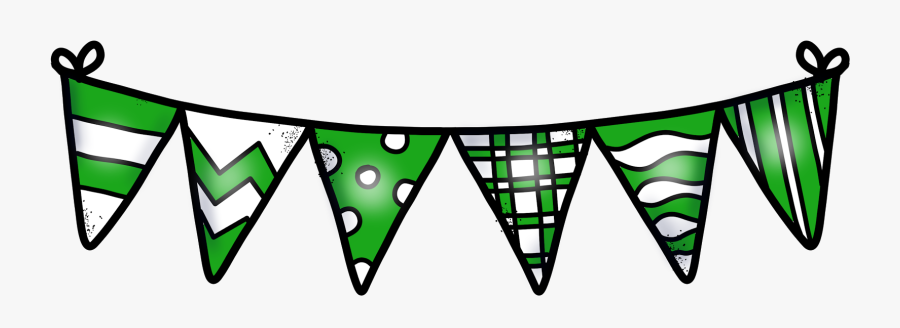 Green Bunting Clip Art, Transparent Clipart