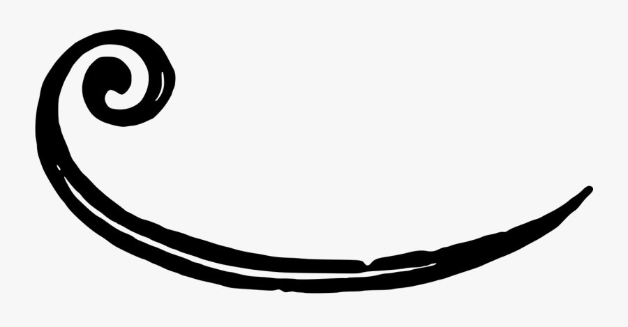 Transparent Wind Swirls Clipart - Black Swoosh Clipart Transparent, Transparent Clipart