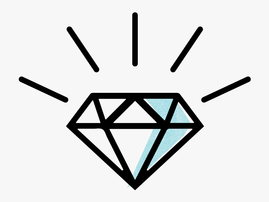 Diamond Clip Art Black And White - Gold Diamond Logo Png, Transparent Clipart