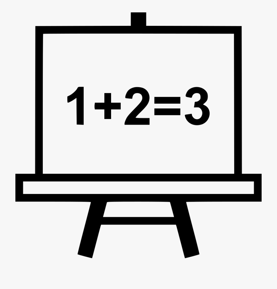 Math Problem Board Teach - Math Problem Clipart Black And White, Transparent Clipart