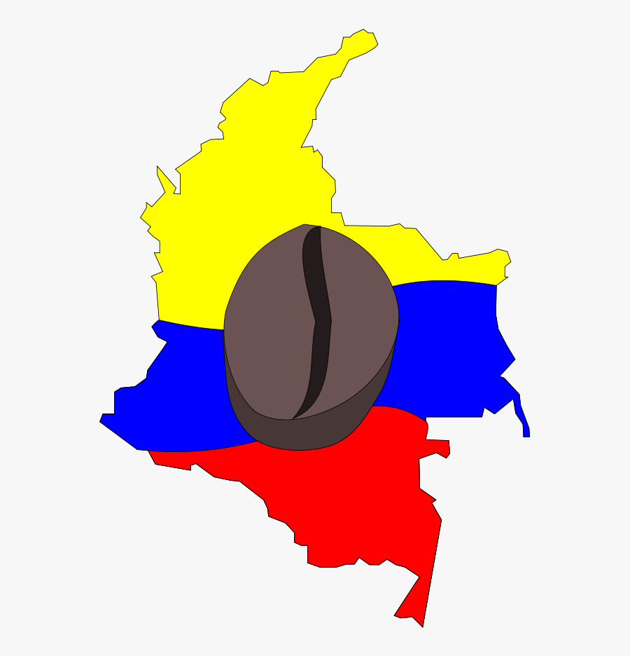 Transparent Math Clipart Transparent - Colombia Country Map Flag, Transparent Clipart