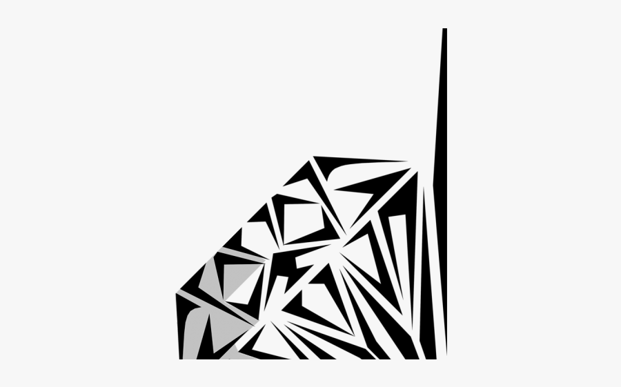 Diamond Clipart Black And White - Diamond With White Border, Transparent Clipart