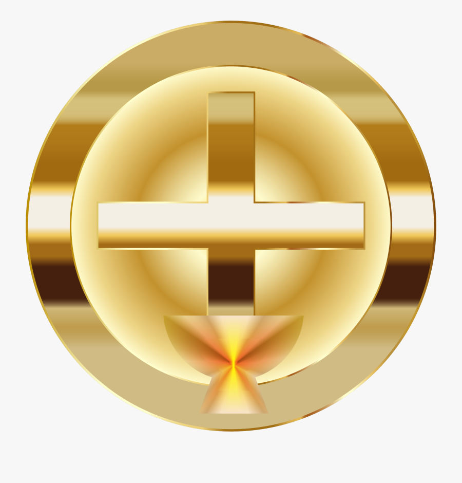 Symbol,yellow,computer Wallpaper - Cross With Chalice Png, Transparent Clipart