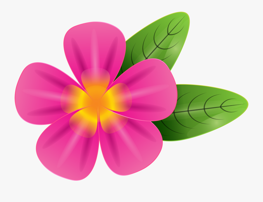 Pink Vector Tropical Flowers Seamless Pattern - Plumeria Flower Art Png, Transparent Clipart