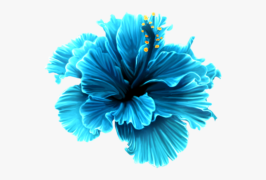 Blue Tropical Flowers Png , Png Download - Blue Tropical Flower Png, Transparent Clipart