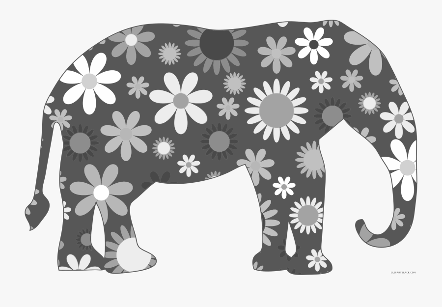 Elephant Clipart Black And White - Funky Elephant, Transparent Clipart