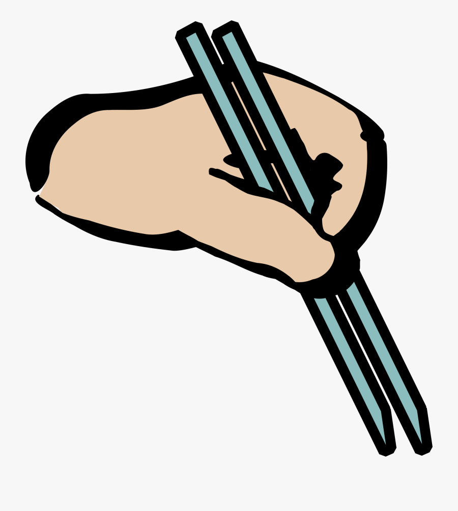 Artwork,hand,finger - Chopstick Holding Clipart Transparent, Transparent Clipart